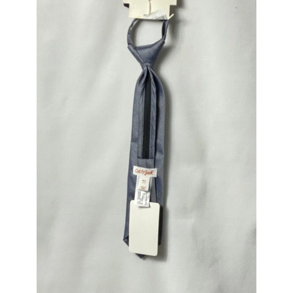 Cat & Jack Boys M/L Zipper Tie, Blue NWT